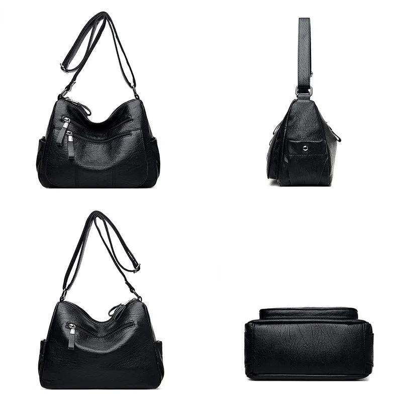 Casual Leather Handbags Shoulder Messenger Bags for Women
