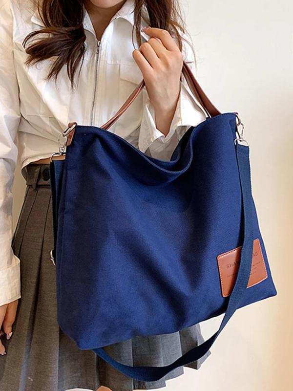 Casual Canvas Large Tote Bag for Women Handbags