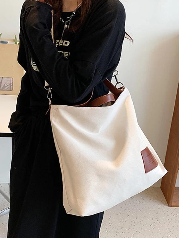 Casual Canvas Large Tote Bag for Women Handbags