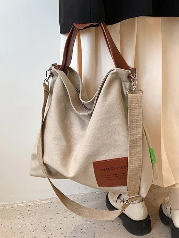 Casual Canvas Large Tote Bag for Women Handbags
