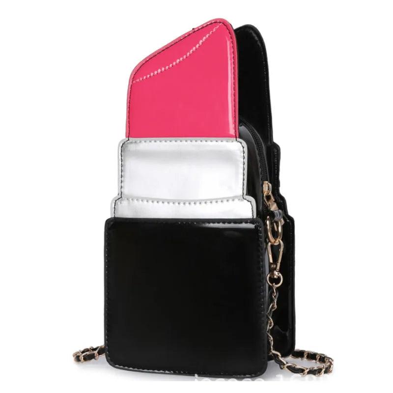 Bright Patent Leather Mini Shoulder Bag Chain Messenger Bag
