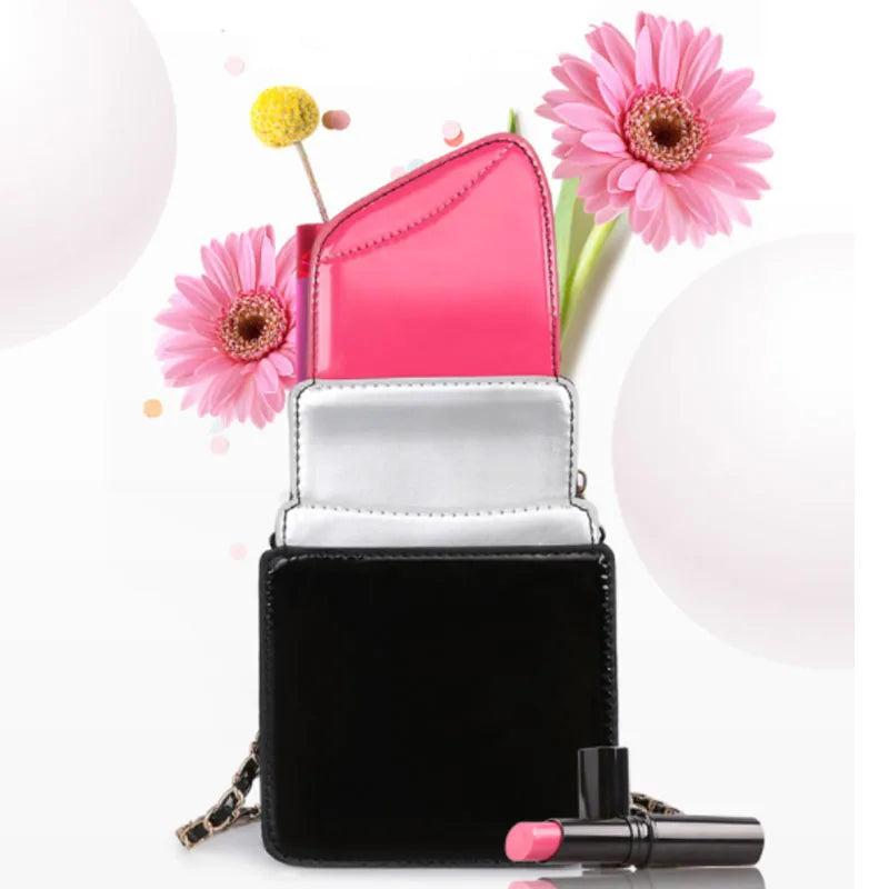 Bright Patent Leather Mini Shoulder Bag Chain Messenger Bag