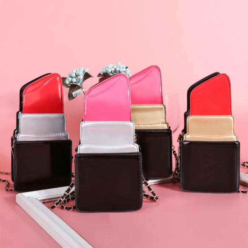 Bright Patent Leather Mini Shoulder Bag Chain Messenger Bag