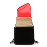 Bright Patent Leather Mini Shoulder Bag Chain Messenger Bag