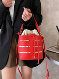 Bucket Shoulder Bag Top Handle Crossbody Handbag