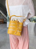 Bucket Shoulder Bag Top Handle Crossbody Handbag