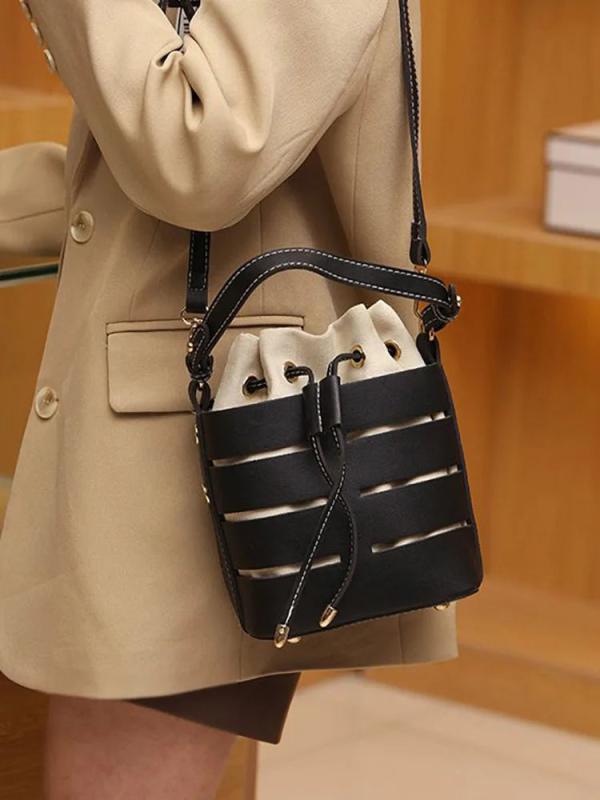Bucket Shoulder Bag Top Handle Crossbody Handbag