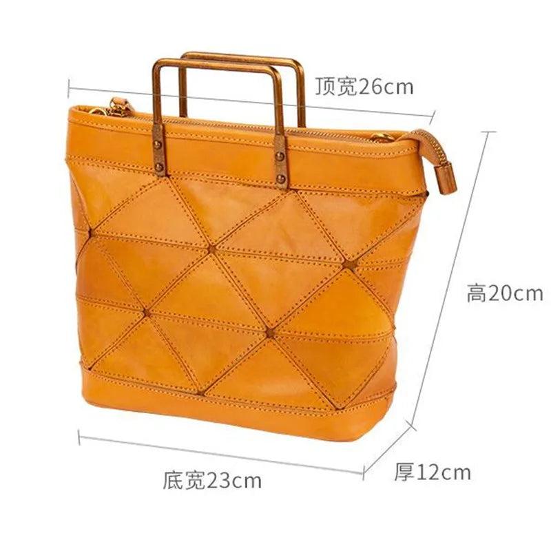 Casual Leather Messenger Handbag for Women
