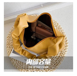 Casual Cloud Bag Soft PU Shoulder Bag for Women Summer Handbag