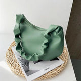 Casual Cloud Bag Soft PU Shoulder Bag for Women Summer Handbag