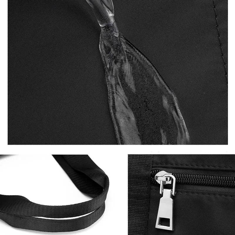 Casual Large Nylon Cloth Tote Shoulder Bag Women Zipper Handbag