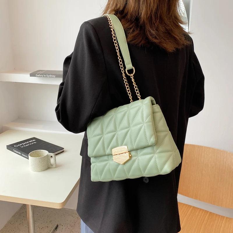 Casual Chain Crossbody Bags for Women Shoulder Bag Ladies Leather Messenger Bags
