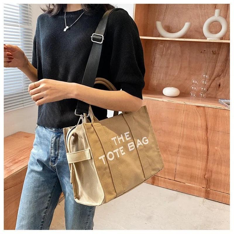 Casual Canvas Large Tote Bag Women Shoulder Bags Lady Handbags