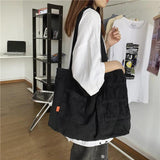 Casual Canvas Shoulder Bag Large Capacity Tote