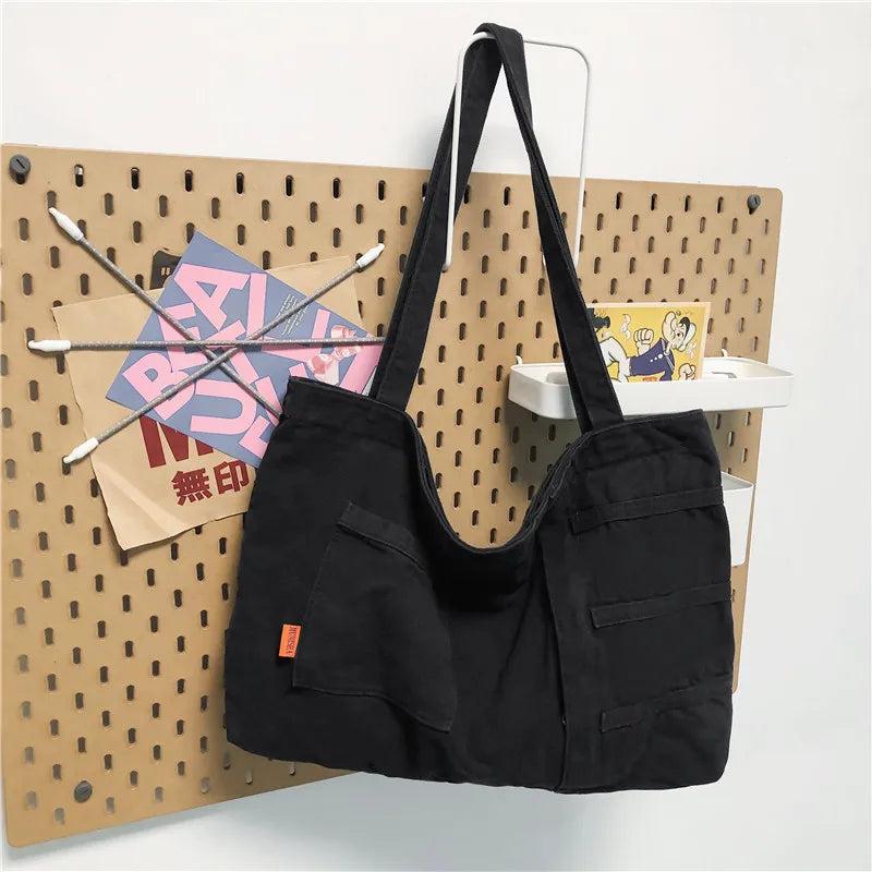 Casual Canvas Shoulder Bag Large Capacity Tote