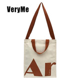 Casual Canvas Large Capacity Handbag For Women Shoulder Bag