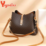 Bucket Bag Women PU Leather Shoulder Bag Crossbody Flap Satchel Bag