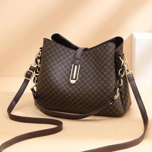 Bucket Bag Women PU Leather Shoulder Bag Crossbody Flap Satchel Bag