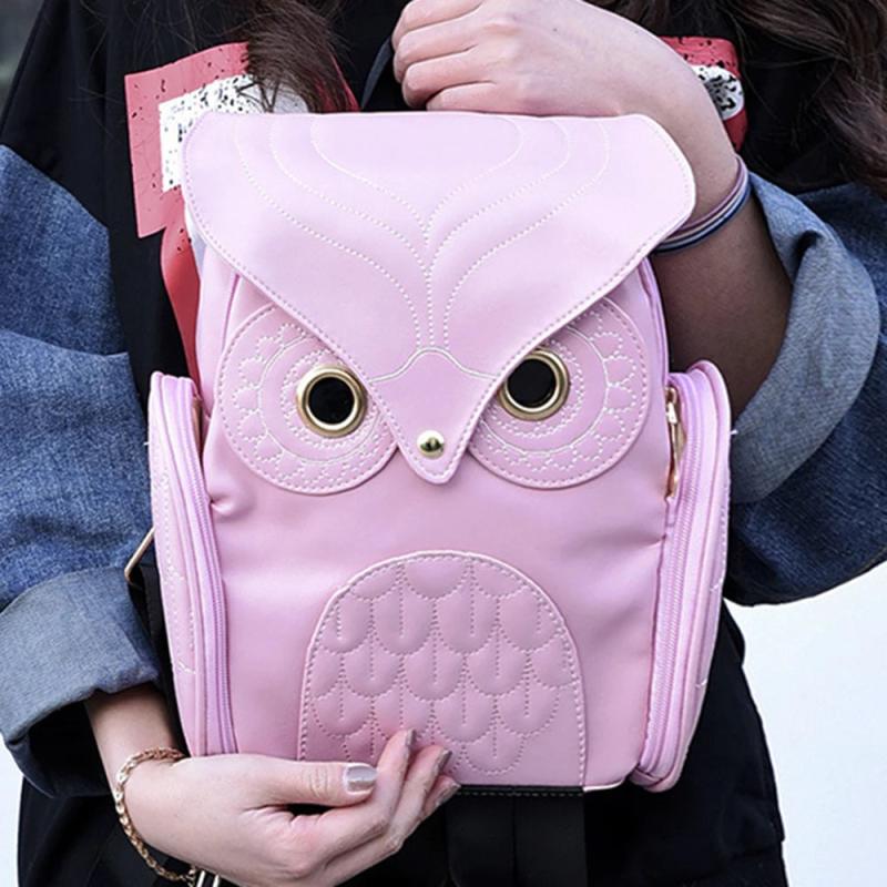 Cartoon Owl Backpacks for Women Softback School Bags Book bag 5colors