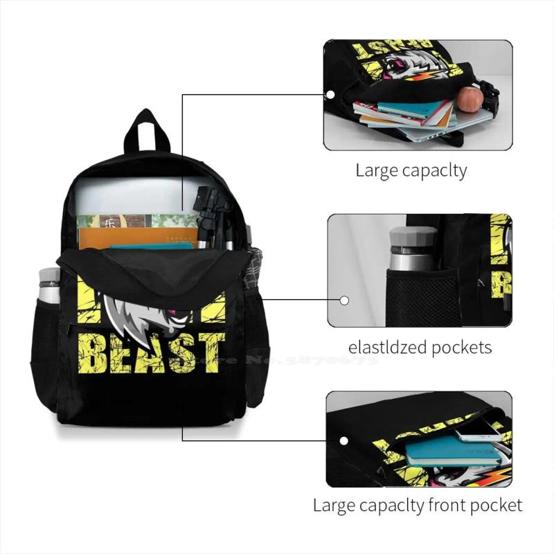 Beast Teen College Student Backpack Laptop Travel Bags Badboyhalo Georgenotfound
