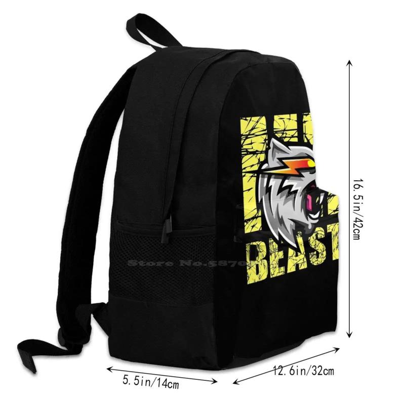 Beast Teen College Student Backpack Laptop Travel Bags Badboyhalo Georgenotfound