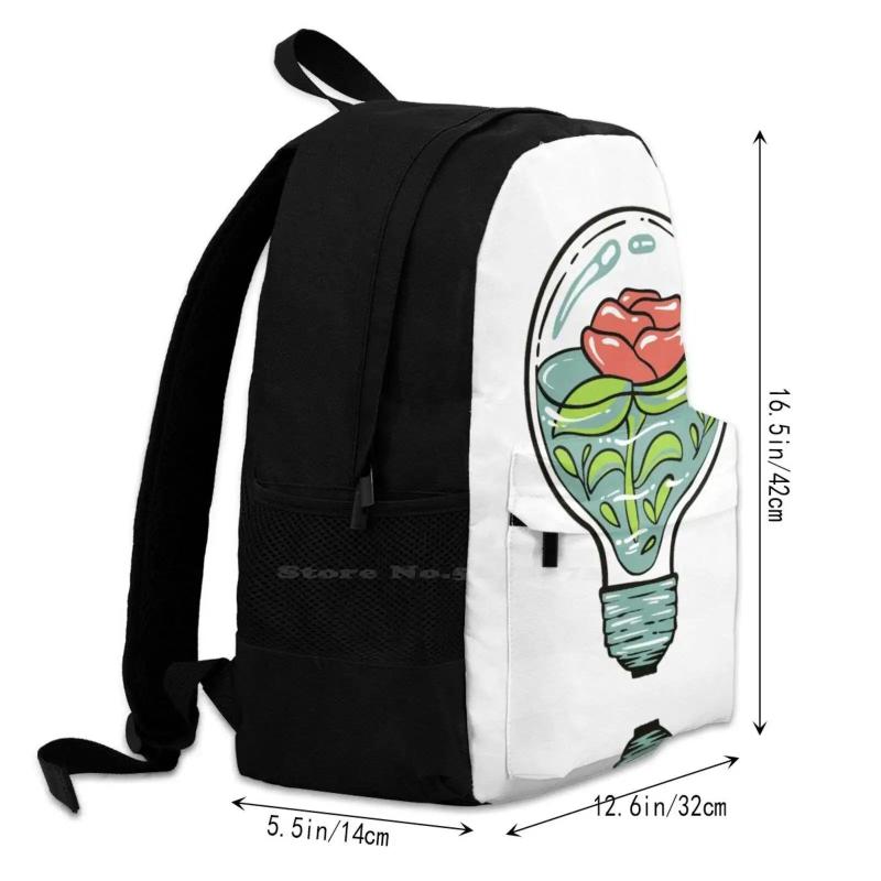 Bulb Bag Laptop Backpack Glass Turtle Shell Sphere Water Succulent