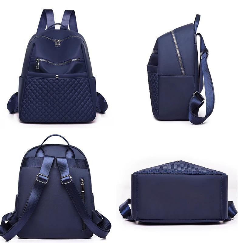 Casual Nylon Backpacks Women Waterproof School Bags For Teenage Girls