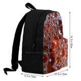 Bubbles Travel Laptop Bagpack Circles Clear Peach Orange