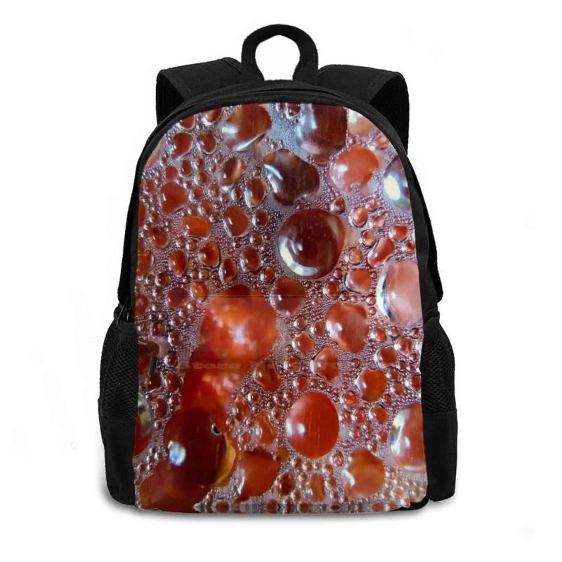 Bubbles Travel Laptop Bagpack Circles Clear Peach Orange