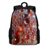 Bubbles Travel Laptop Bagpack Circles Clear Peach Orange