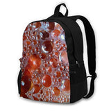 Bubbles Travel Laptop Bagpack Circles Clear Peach Orange