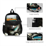 Cat 3D Print Backpack Casual Bag Cat Cat And Eyes Nose Face Cat