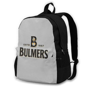 Bulmers Cider Travel Laptop School Backpack Bag Yellow Cap Glass Alcohol