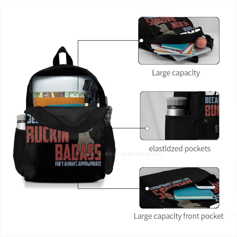 Buckin Daddy Funny Badass Buck Hunter 3D Print Backpack