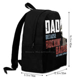 Buckin Daddy Funny Badass Buck Hunter 3D Print Backpack