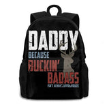 Buckin Daddy Funny Badass Buck Hunter 3D Print Backpack