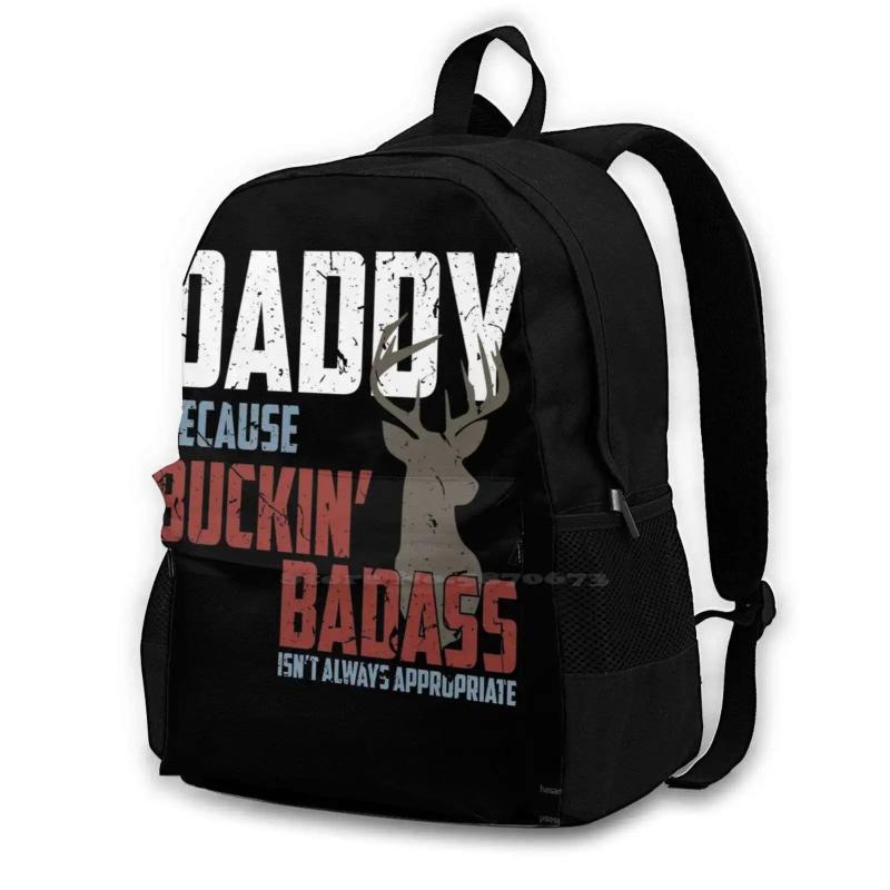 Buckin Daddy Funny Badass Buck Hunter 3D Print Backpack