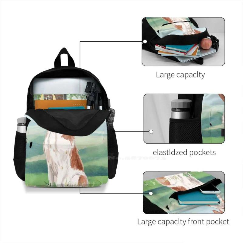 Brittany Spaniel Arrival Satchel Schoolbag Backpack