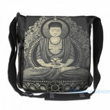 Buddha Yellow Halftone Textured USB Charge Backpack
