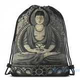 Buddha Yellow Halftone Textured USB Charge Backpack