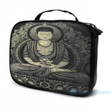 Buddha Yellow Halftone Textured USB Charge Backpack