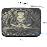 Buddha Yellow Halftone Textured USB Charge Backpack