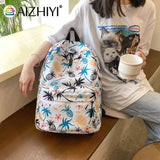 Casual Graffiti School Backpack Multi-layer Pockets Student Schoolbag