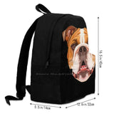 Bulldog Face Arrivals Satchel Schoolbag Bags Backpack Dog Animal Pet Vet Nature