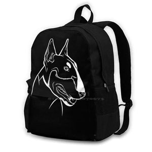 Bull Terrier Dog Lover 3D Print Backpack Casual Bag