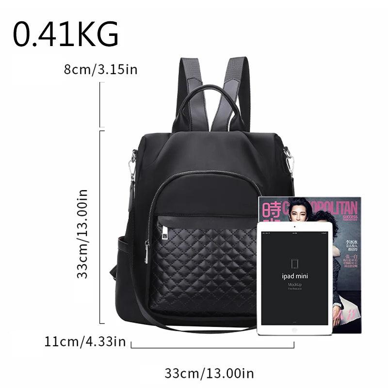 Casual Rhombus Backpack Large Capacity Schoolbag