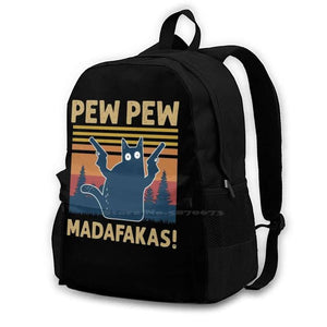 Cat Pew Pew Pew Madafakas! Arrivals Satchel Schoolbag Bags Backpack