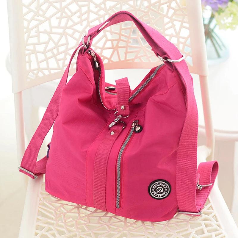 Casual Zipper Solid Sewing Retro Style Student Daily Bag Girls Book