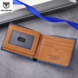 BULLCAPTAIN2022 Men's Leather Wallet RFID Business Clip Wallet QB032