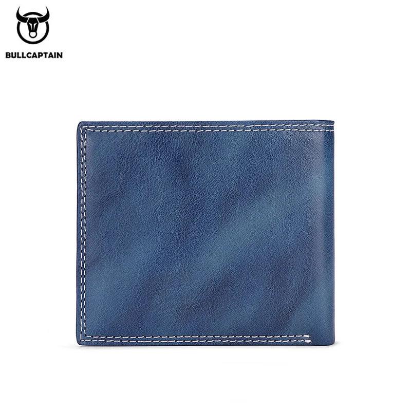 BULLCAPTAIN2022 Men's Leather Wallet RFID Business Clip Wallet QB032